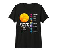Solar System Dwarf Planets Space Astronaut Kids Men Women Premium T-Shirt