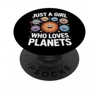 Solar System Explorer Just A Girl Who Loves Planets Space PopSockets Adhesive PopGrip