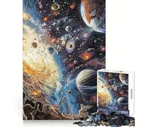 Solar System Fantasy 1000 Piece Jigsaw Puzzles for Adults Jigsaw Mind Play Home Pastime Clean Edge Lovely Present (38x26cm)