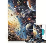 Solar System Fantasy 1000 Piece Jigsaw Puzzles for Adults Jigsaw Mind Play Home Pastime Clean Edge Lovely Present (38x26cm)