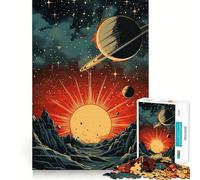 Solar System Fantasy Poste Jigsaw Puzzles 1000 Pieces for Teenagers Raise Memory Easy Leisure Clean Edge Xmas Surprise (50x75cm)