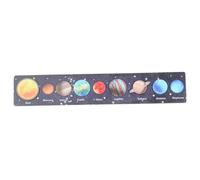 Solar System for Kids 36 Month+, Wooden Solar System Puzzle, Movable Planet Name Board Game Prechool Educational Solar System Toys for Boys Girls Birthday Gifts, Style A