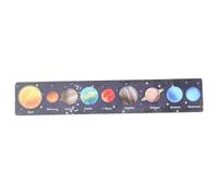 Solar System for Kids 36 Month+, Wooden Solar System Puzzle, Movable Planet Name Board Game Prechool Educational Toys for Boys Girls Birthday Gifts, Style A