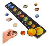 Solar System for Kids, AolKee Montessori Toys for 3 year olds, Planet toys, Space Toys, Planets for Kids Solar System, Educational Toys,Wooden Puzzle Toys for Toddlers Age 3 4 5 6 Year Old Boys Girls