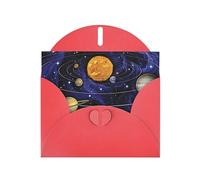 Solar System Greeting Card With Envelope, Birthday Card, Christmas Card, Invitation Card, 3 Colors