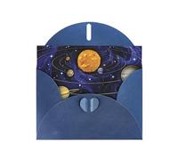 Solar System Greeting Card With Envelope, Birthday Card, Christmas Card, Invitation Card, 3 Colors
