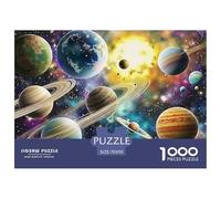 Solar System Jigsaw Puzzle 1000 Piece Jigsaw Puzzle Paper for Adults Planets Puzzle Game for Family Relaxation Home 70x50cm/1000pcs