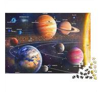 Solar System Jigsaw Puzzle for Adults 1000 Piece Jigsaw Puzzle Planets 1000 Pieces Puzzle Game Educational Gift Family Activity Relaxation 52x38cm/1000pcs