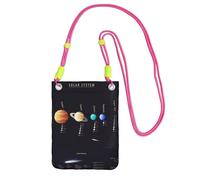 Solar System Jupiter Saturn Print Crossbody Phone Bag For Women Men, Adjustable Strap Phone Purse, For Travel Shopping