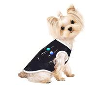 Solar System Jupiter Saturn print Dog Clothes T Shirts for Small Dogs Breathable Puppy Kitten Dog Shirts for Pet Dogs Cats
