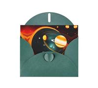 Solar System Jupiter Saturn print Greeting Cards - Thank-You Cards Party Invitation Cards for Festive Celebrations