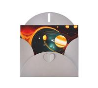 Solar System Jupiter Saturn print Greeting Cards - Thank-You Cards Party Invitation Cards for Festive Celebrations