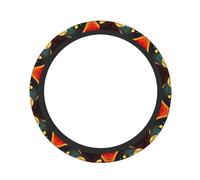 Solar System Jupiter Saturn Print High Elastic Thickening Universal Fit Car Steering Wheel Cover, Elastic Breathable And Odor Less