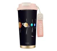 Solar System Jupiter Saturn Print Stainless Steel Insulated Mugs, Double Wall Coffee Cups, Coffee Travel Mug for Home Office