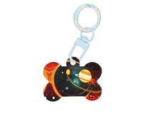 Solar System Jupiter Saturn Printing Fashion Dog Tags Acrylic Keychain Dog Bone Shape Double Sided Pattern Tags for Dogs and Cats, Medium, Acrylic