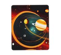 Solar System Jupiter Saturn Printing Gaming Mouse Pad with Strong Adhesion, Suiting for Computerpad, Gaming and Working