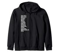 Solar System: List of Planets, Main & Dwarf Gifts Zip Hoodie