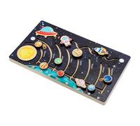 Solar system model board - Planets for children's toys made of wood | Set 3-8 with removable planet, gift boys girls, space astronomy science learning