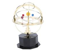 Solar System Model Desk Ornament | Retro Metal Craft for Astronomy Education/Home Office Decor | Sturdy Iron Planet Toy with Learning Guide