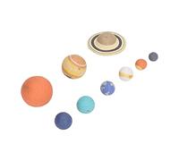 Solar System Model PVC Cute 9 Planets Figure for Kids Education Space Toy Planetary Model Desktop Decoration Ornaments Gifts for Women Men Adults Friends