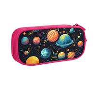 Solar System Pencil Case for Boys Girls Space Planet Large Pen Bag Desk Stationery Organizer Pencil Pouch for School Office Zippered Makeup Bag
