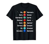 Solar System Planet Mnemonic Outer Space Educational Teacher T-Shirt
