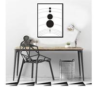 Solar System Planet Posters Universe Canvas Painting Wall Art Black and White Prints Pictures for Kids Room Home Decor-50x70cm No Frame