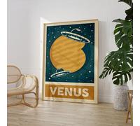 Solar System Planet Prints Poster Art A5 A4 A3 A2 A1 Maxi - Bedroom Art Nursery - Home Decor Fashion Classic Unframed - Kids Childrens Space Gifts - 9032 (Venus, A4-210 x 297 mm)