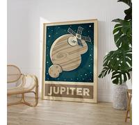 Solar System Planet Prints Poster Art A5 A4 A3 A2 A1 Maxi - Bedroom Art Nursery - Home Decor Fashion Classic Unframed - Kids Childrens Space Gifts - 9032 (Jupiter, A3-297 x 420 mm)