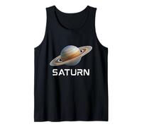 Solar System Planet Saturn Rings Outer Space Tank Top