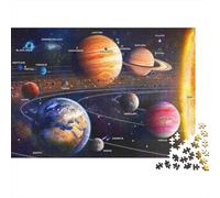 Solar System Planets 1000 Piece Extra-Thick Cardboard DIY Jigsaw for Family Lovers, Fun Challenging Game, Beautiful Wall Decoration, for All 52x38cm/1000pcs
