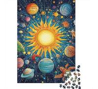 Solar System Planets 1000 Piece Jigsaw Puzzle Paper for Adults Astronomy Art Space Scene Puzzle Game for Family Relaxation Focus Home Decor Gift 52x38cm/1000pcs