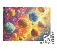 Solar System Planets 1000 Piece Jigsaw Puzzle Paper for Adults Galaxy Universe Scene Puzzle Game for Family Relaxation Home Gift 52x38cm/1000pcs