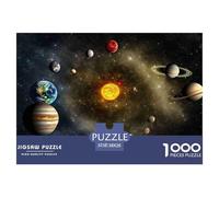 Solar System Planets 1000 Piece Jigsaw Puzzle Paper for Adults Space Education Scene Jigsaw Puzzle for Adults Focus Training Home Gift 38x26cm/1000pcs