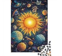 Solar System Planets 1000 Piece Jigsaw Puzzle Paper for Adults Space Universe Scene Jigsaw Puzzle for Adults Home Decor Focus 70x50cm/1000pcs