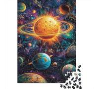 Solar System Planets 1000 Piece Jigsaw Puzzle Paper Material for Adults Universe Space Scene Puzzle Game for Family Relaxation Home Decor Gift 38x26cm/1000pcs