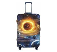 Solar System Planets and Interstellar Space Elastic Travel Luggage Cover Suitcase Protector, Print Suitcase Baggage Cover Anti-Scratch