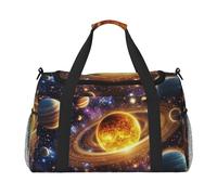Solar System Planets and Interstellar Space Waterproof Weekender Bags Duffel Bag Large Carry On Hand Luggage Bags Foldable Tote Bag for Travel Sports Gym Dance