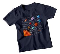 Solar System Planets Astronomy Science Unisex Kids T-Shirt Space Explorer Childrens Tee 14-15 Years Navy Blue