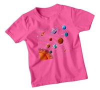 Solar System Planets Astronomy Science Unisex Kids T-Shirt Space Explorer Childrens Tee 5-6 Years Fuchsia