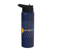Solar System Planets Astronomy Space Galaxy Sun Planet Lover Stainless Steel Insulated Water Bottle