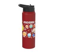 Solar System Planets Astronomy Space Galaxy Sun Stars Kids Stainless Steel Insulated Water Bottle