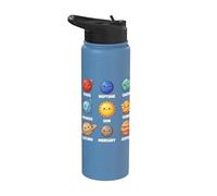 Solar System Planets Astronomy Space Science Galaxy Kids Stainless Steel Insulated Water Bottle