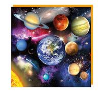 Solar System, Planets Blank Greeting Card Lenticular 3D / Holographic - Any Occasion/Birthday