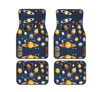 Solar System Planets Car Floor mat Set, Four-Piece Truck Interior Set, car Carpet Suitable for Most Cars and Vans