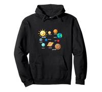 Solar System Planets, Earth, Sun, Space Science Kids, Adults Pullover Hoodie