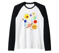 Solar System Planets, Earth, Sun, Space Science Kids, Adults Raglan Baseball Tee