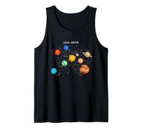 Solar System Planets, Earth, Sun, Space Science Kids, Adults Tank Top