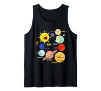 Solar System Planets, Earth, Sun, Space Science Kids, Adults Tank Top