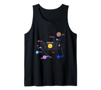 Solar System Planets, Earth, Sun, Space Science Kids, Adults Tank Top
